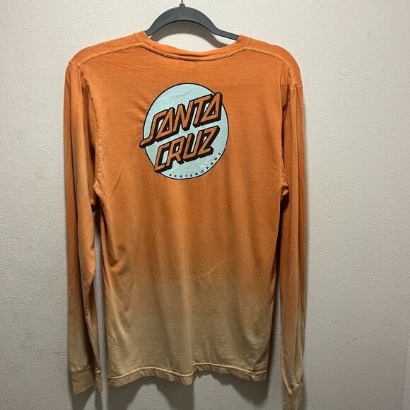 Santa Cruz Skateboards Long Sleeve T Shirt Men's Medium M Orange - Picture 2 of 6